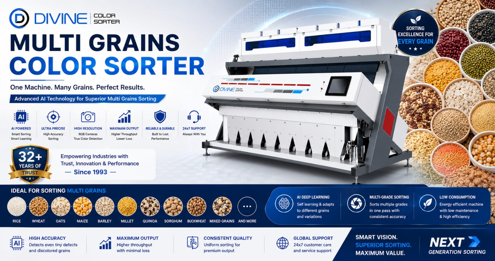 Multi Grains Color Sorter Banner